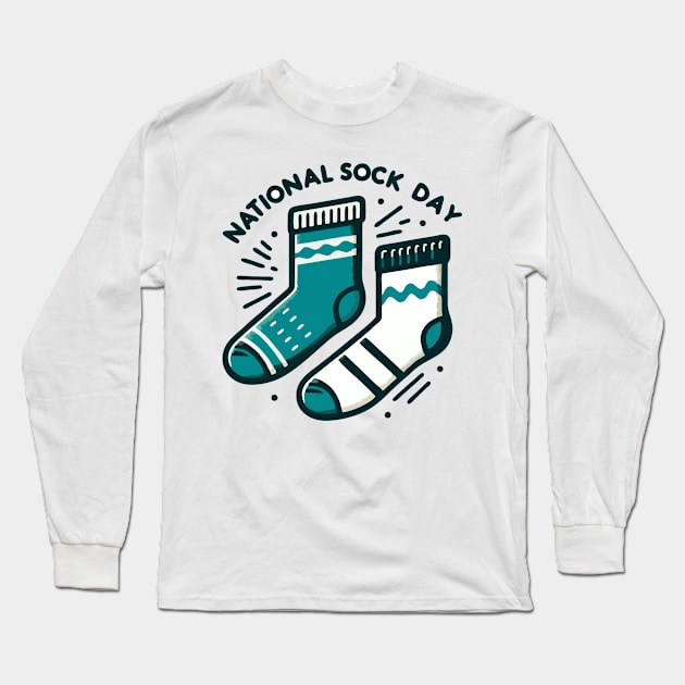 national sock day Long Sleeve T-Shirt by artoriaa